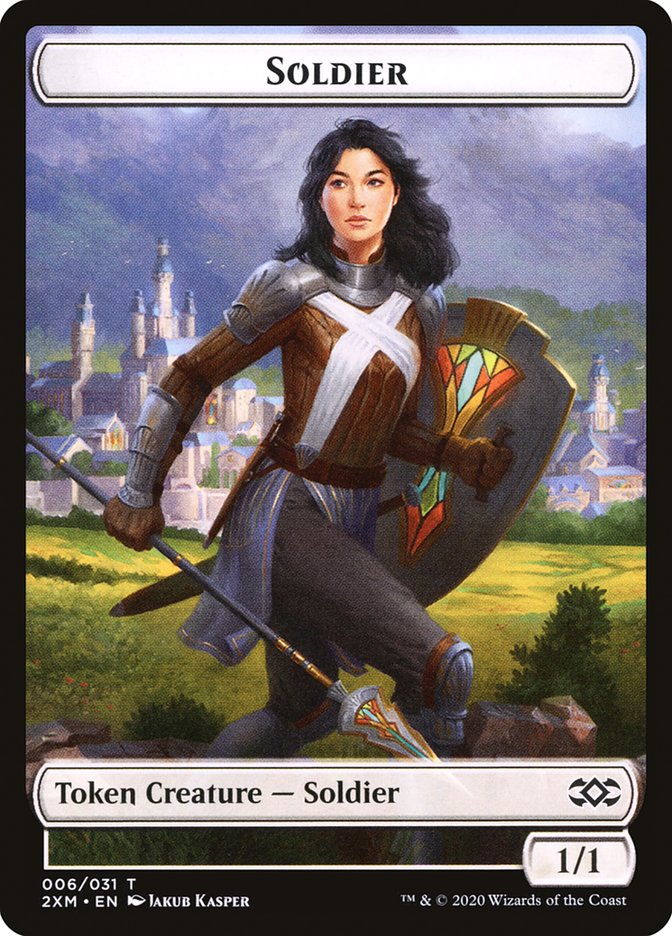 Soldier Token [Double Masters Tokens] | Impulse Games and Hobbies