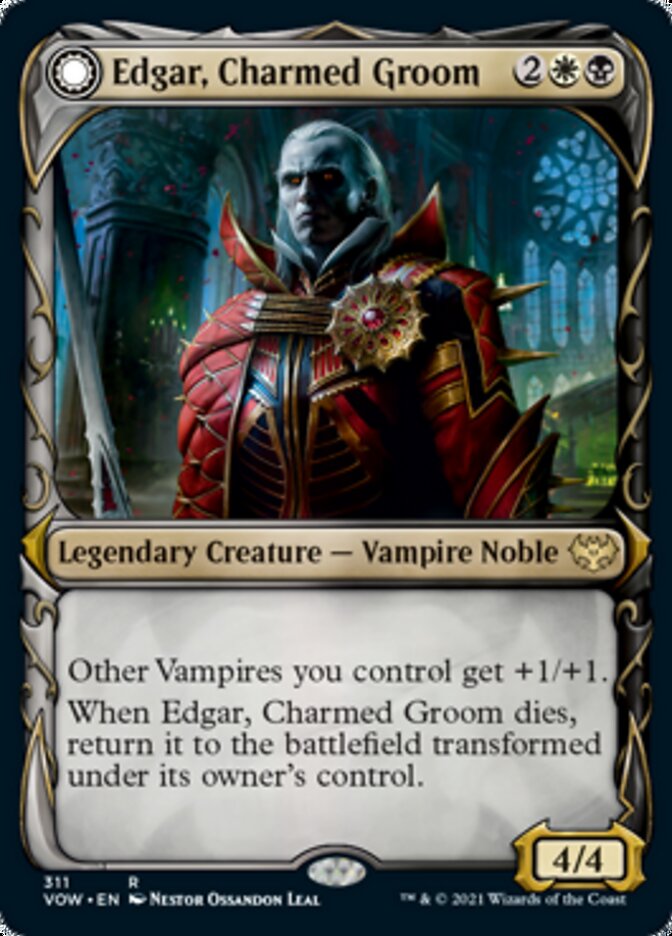 Edgar, Charmed Groom // Edgar Markov's Coffin (Showcase Fang Frame) [Innistrad: Crimson Vow] | Impulse Games and Hobbies