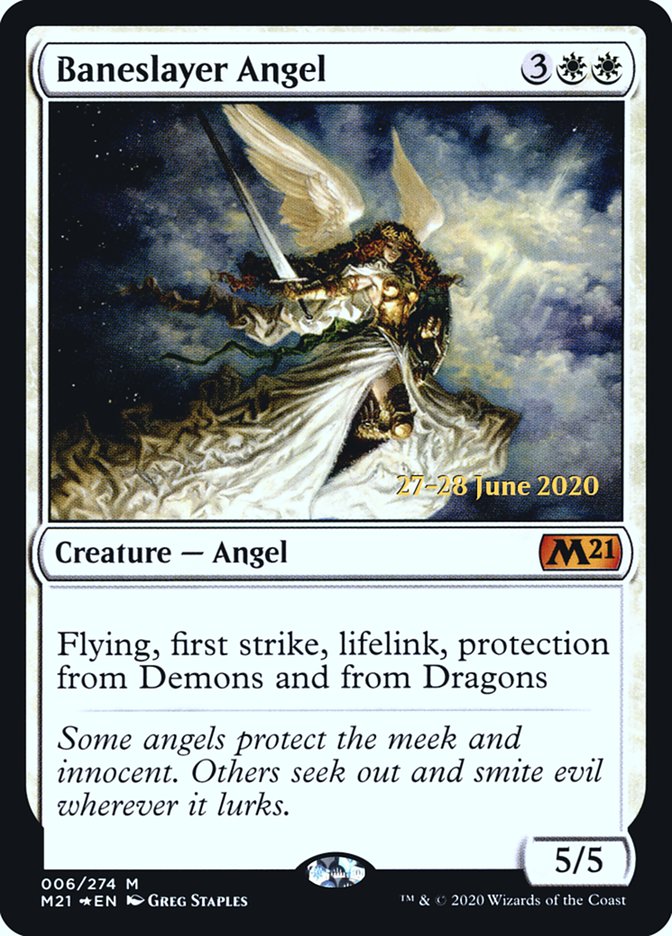 Baneslayer Angel  [Core Set 2021 Prerelease Promos] | Impulse Games and Hobbies