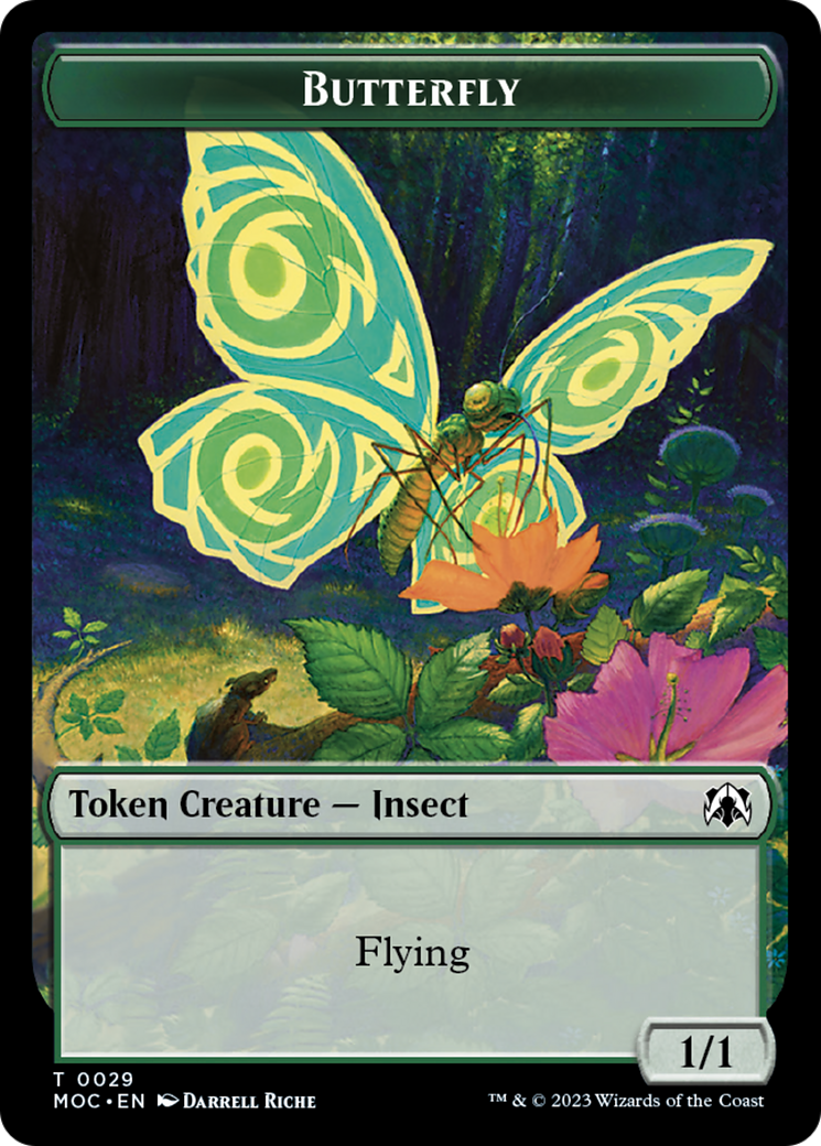 Butterfly // City's Blessing Double-Sided Token [March of the Machine Commander Tokens] | Impulse Games and Hobbies