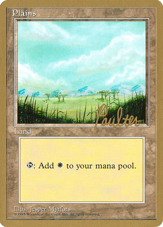 Plains (pp365) (Preston Poulter) [Pro Tour Collector Set] | Impulse Games and Hobbies