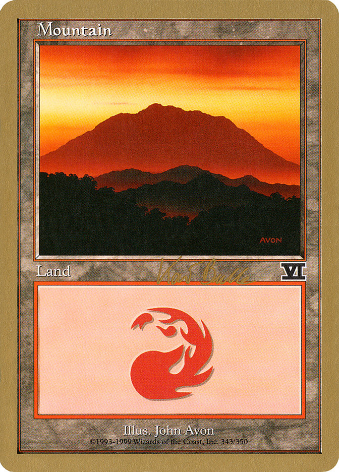 Mountain (kb343) (Kai Budde) [World Championship Decks 1999] | Impulse Games and Hobbies