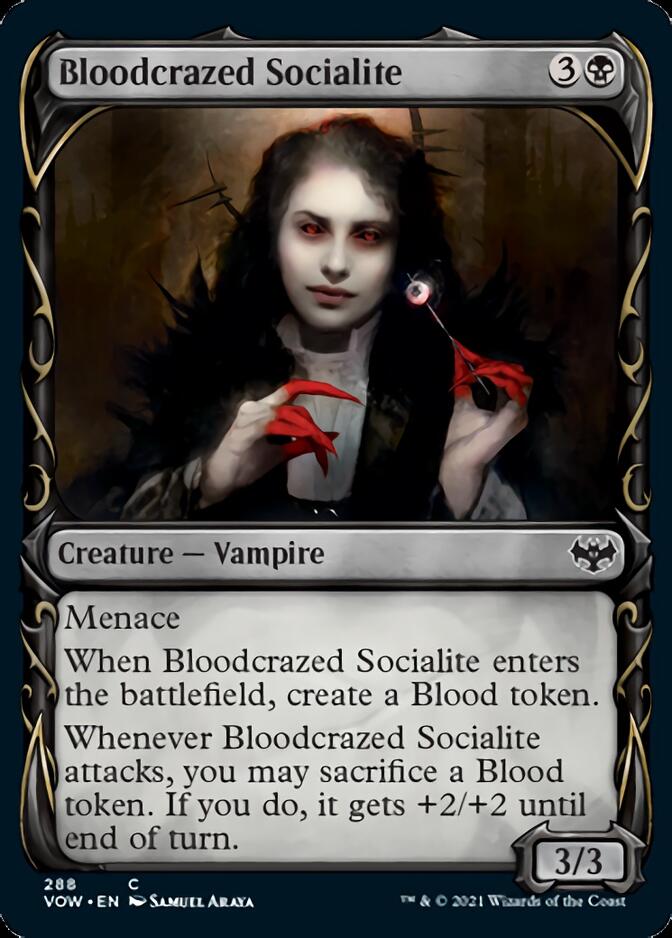 Bloodcrazed Socialite (Showcase Fang Frame) [Innistrad: Crimson Vow] | Impulse Games and Hobbies