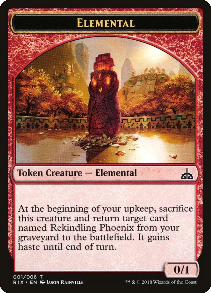 Elemental (001/006) [Rivals of Ixalan Tokens] | Impulse Games and Hobbies