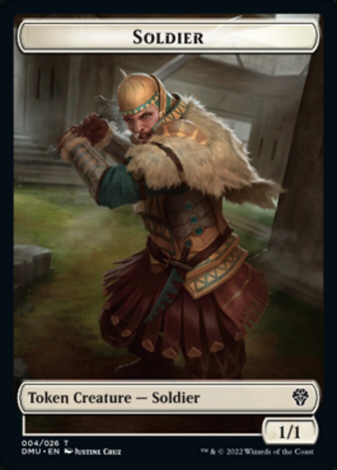 Soldier // Badger Double-sided Token [Dominaria United Tokens] | Impulse Games and Hobbies