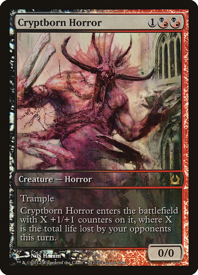 Cryptborn Horror (Game Day) (Extended Art) [Return to Ravnica Promos] | Impulse Games and Hobbies