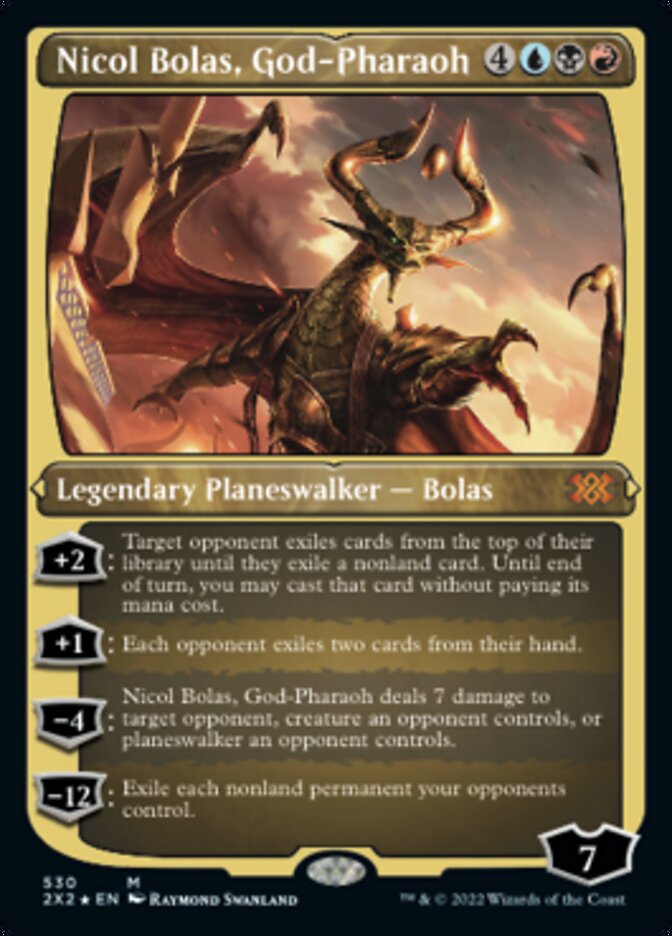 Nicol Bolas, God-Pharaoh (Foil Etched) [Double Masters 2022] | Impulse Games and Hobbies