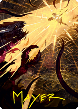 Defiant Strike Art Card (Gold-Stamped Signature) [Strixhaven: School of Mages Art Series] | Impulse Games and Hobbies