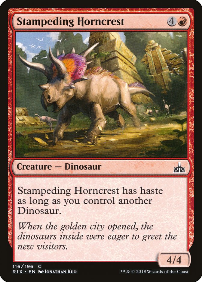 Stampeding Horncrest [Rivals of Ixalan] | Impulse Games and Hobbies