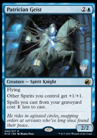 Patrician Geist (Promo Pack) [Innistrad: Midnight Hunt Promos] | Impulse Games and Hobbies