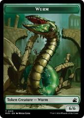 Elf Knight // Wurm Double-Sided Token [Ravnica Remastered Tokens] | Impulse Games and Hobbies