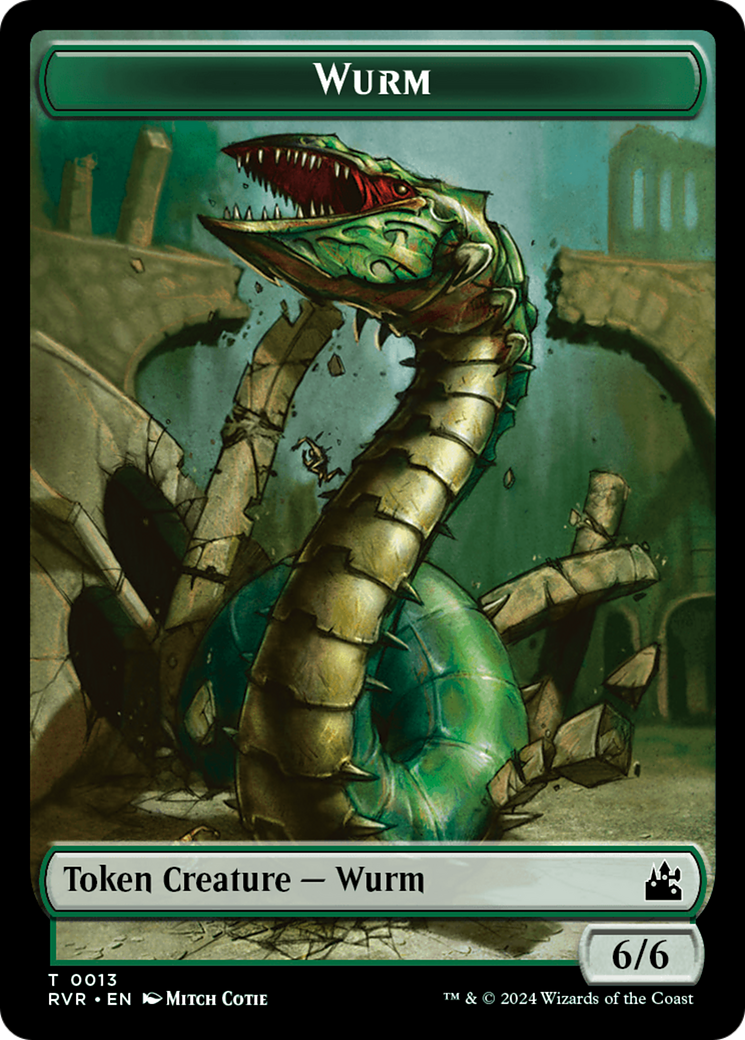 Goblin (0008) // Wurm Double-Sided Token [Ravnica Remastered Tokens] | Impulse Games and Hobbies