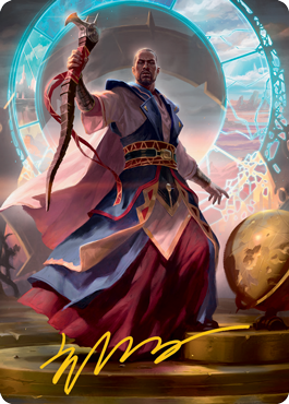 Teferi, Who Slows the Sunset Art Card (Gold-Stamped Signature) [Innistrad: Midnight Hunt Art Series] | Impulse Games and Hobbies