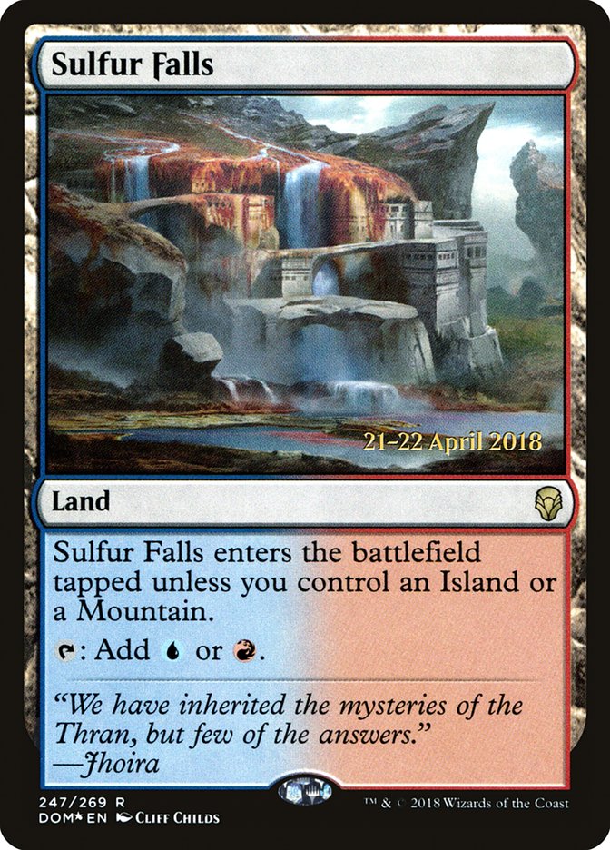 Sulfur Falls [Dominaria Prerelease Promos] | Impulse Games and Hobbies