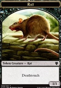 Rat (003) // Cat (001) Double-sided Token [Commander 2017 Tokens] | Impulse Games and Hobbies