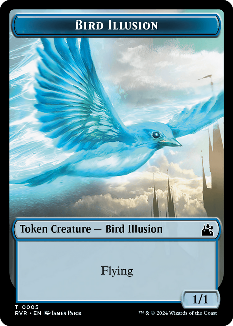 Goblin (0008) // Bird Illusion Double-Sided Token [Ravnica Remastered Tokens] | Impulse Games and Hobbies