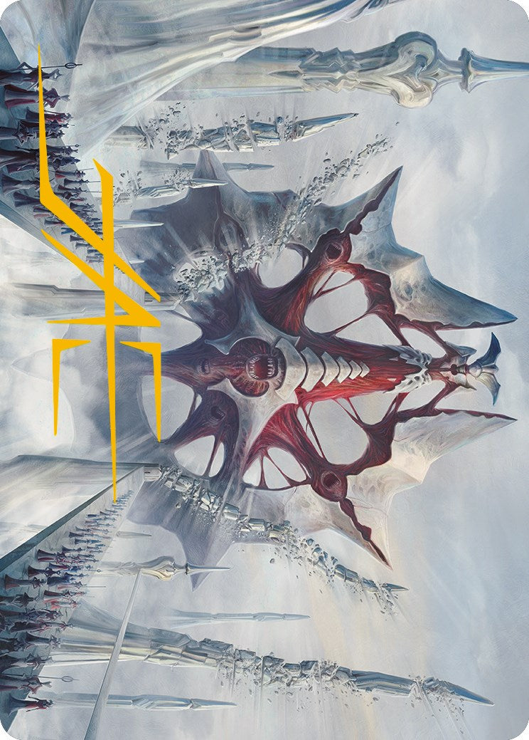 Mondrak, Glory Dominus Art Card (Gold-Stamped Signature) [Phyrexia: All Will Be One Art Series] | Impulse Games and Hobbies