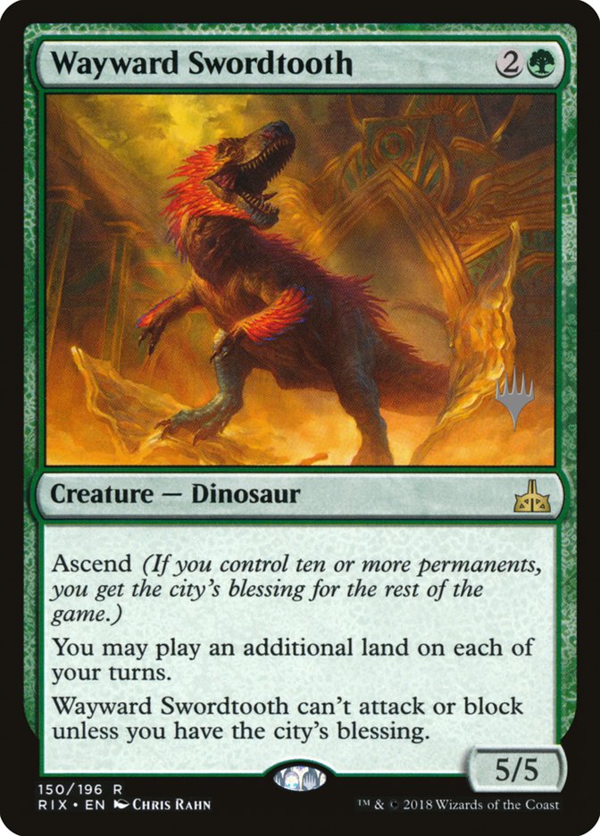 Wayward Swordtooth (Promo Pack) [Rivals of Ixalan Promos] | Impulse Games and Hobbies