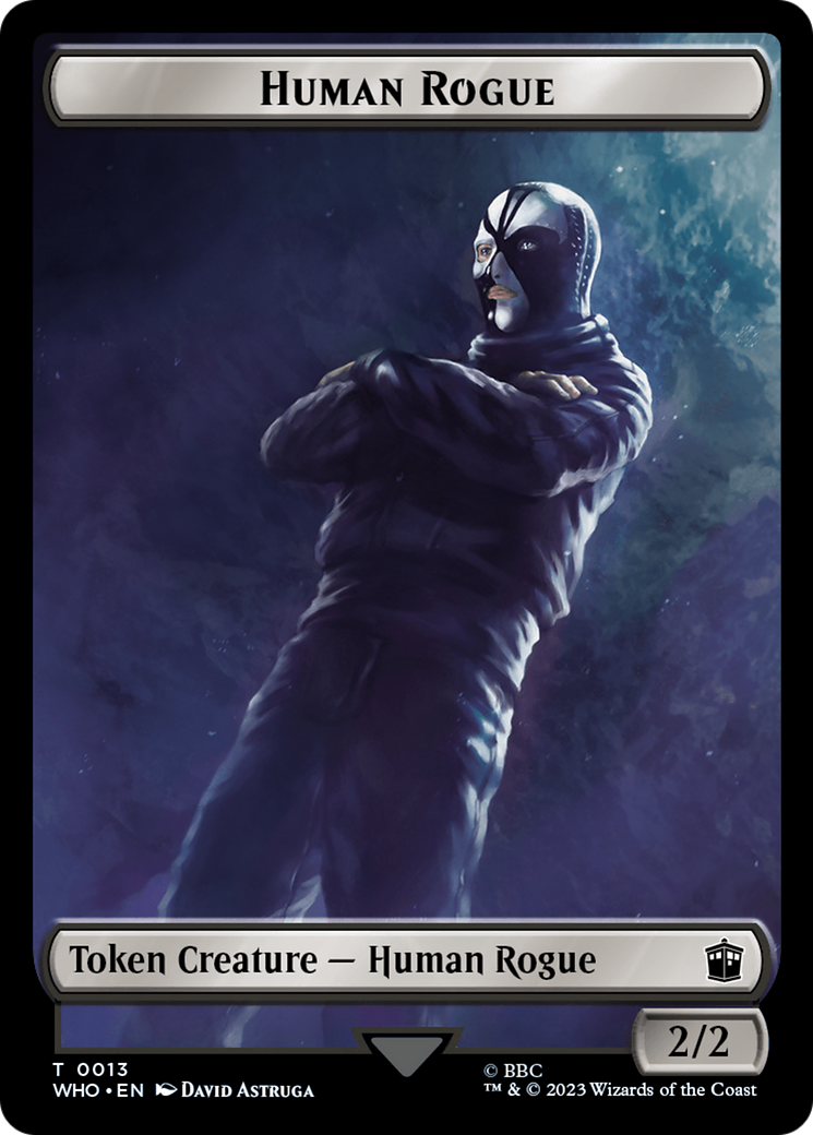 Human Rogue // Clue (0022) Double-Sided Token [Doctor Who Tokens] | Impulse Games and Hobbies