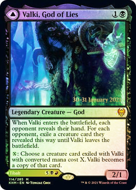 Valki, God of Lies // Tibalt, Cosmic Impostor  [Kaldheim Prerelease Promos] | Impulse Games and Hobbies