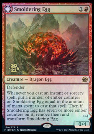 Smoldering Egg // Ashmouth Dragon [Innistrad: Midnight Hunt Prerelease Promos] | Impulse Games and Hobbies