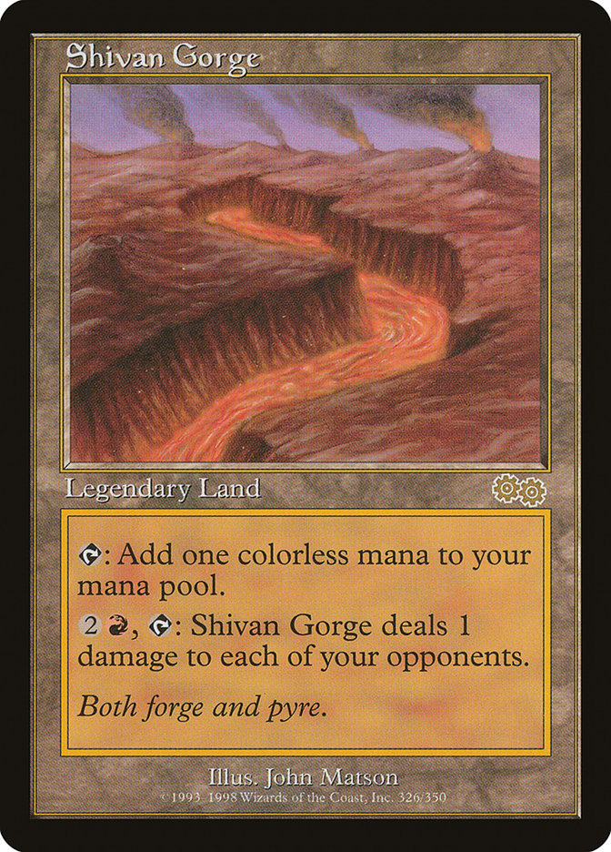 Shivan Gorge [Urza's Saga] | Impulse Games and Hobbies