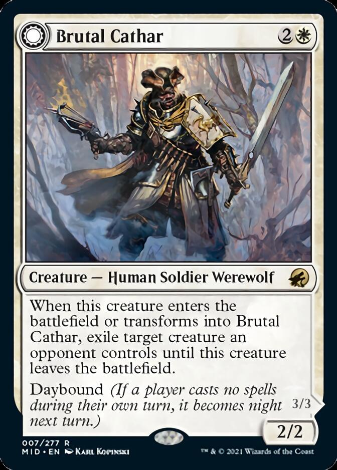 Brutal Cathar // Moonrage Brute [Innistrad: Midnight Hunt] | Impulse Games and Hobbies