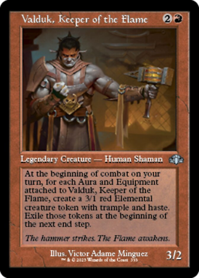 Valduk, Keeper of the Flame (Retro) [Dominaria Remastered] | Impulse Games and Hobbies