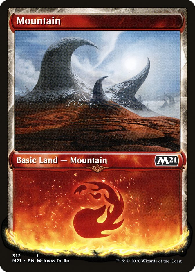 Mountain (312) (Showcase) [Core Set 2021] | Impulse Games and Hobbies