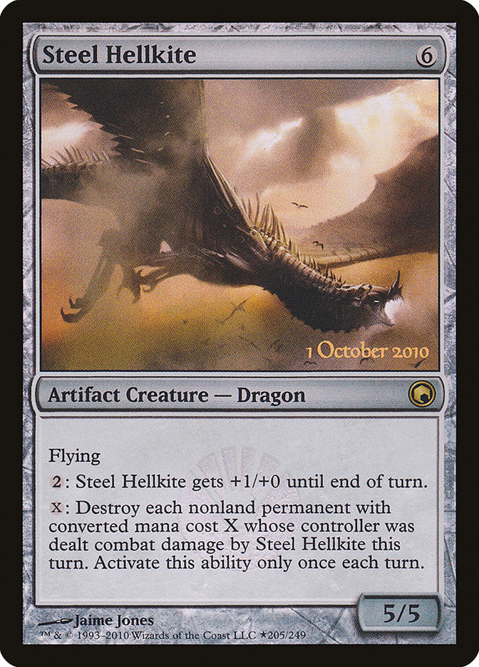 Steel Hellkite [Scars of Mirrodin Prerelease Promos] | Impulse Games and Hobbies