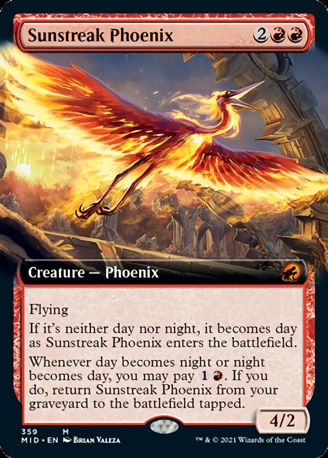 Sunstreak Phoenix (Extended) [Innistrad: Midnight Hunt] | Impulse Games and Hobbies