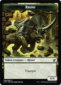 Rhino // Egg Double-sided Token [Commander 2019 Tokens] | Impulse Games and Hobbies