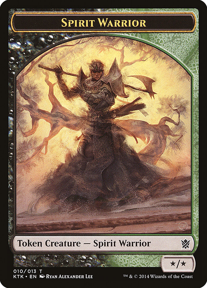 Spirit Warrior Token [Khans of Tarkir Tokens] | Impulse Games and Hobbies