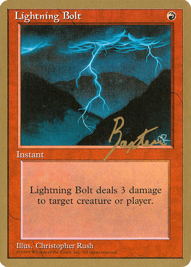 Lightning Bolt (George Baxter) [Pro Tour Collector Set] | Impulse Games and Hobbies