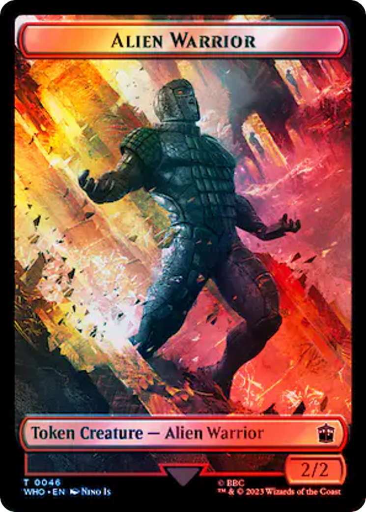 Copy // Alien Warrior Double-Sided Token (Surge Foil) [Doctor Who Tokens] | Impulse Games and Hobbies
