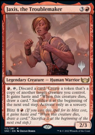 Jaxis, the Troublemaker (Promo Pack) [Streets of New Capenna Promos] | Impulse Games and Hobbies