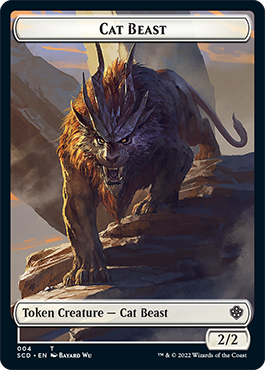 Elf Warrior // Cat Beast Double-Sided Token [Starter Commander Decks] | Impulse Games and Hobbies