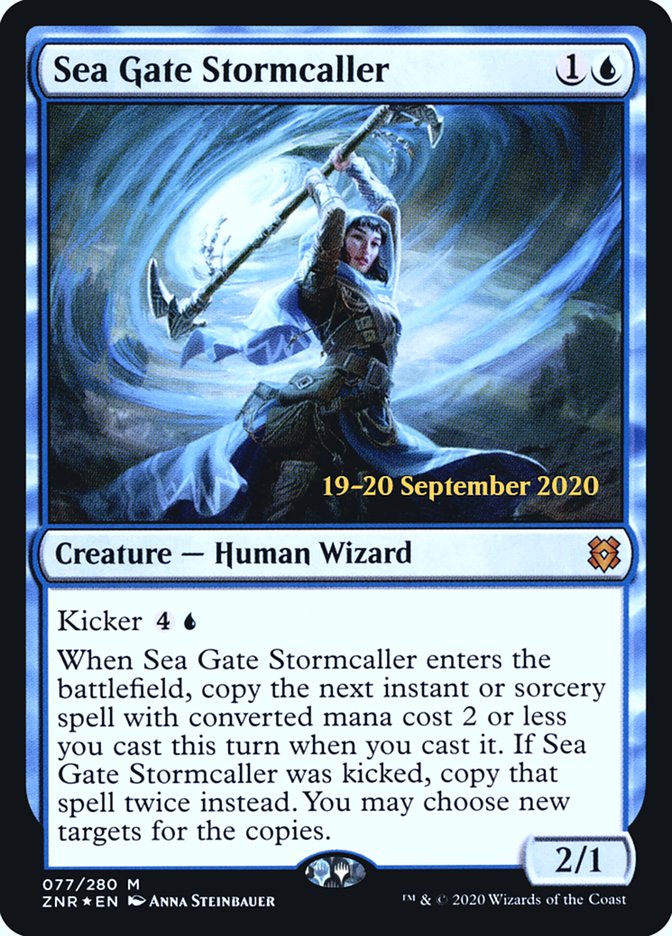 Sea Gate Stormcaller  [Zendikar Rising Prerelease Promos] | Impulse Games and Hobbies