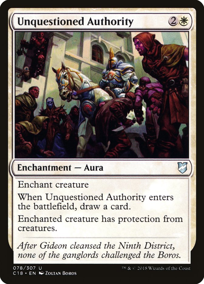 Unquestioned Authority [Commander 2018] | Impulse Games and Hobbies