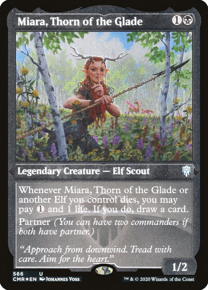 Miara, Thorn of the Glade (Etched) [Commander Legends] | Impulse Games and Hobbies