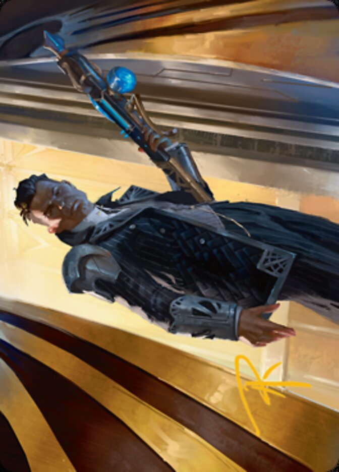Backup Agent Art Card (Gold-Stamped Signature) [Streets of New Capenna Art Series] | Impulse Games and Hobbies