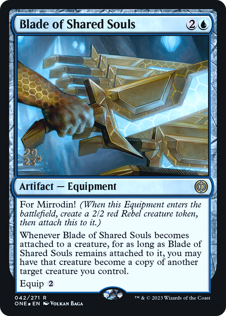 Blade of Shared Souls [Phyrexia: All Will Be One Prerelease Promos] | Impulse Games and Hobbies