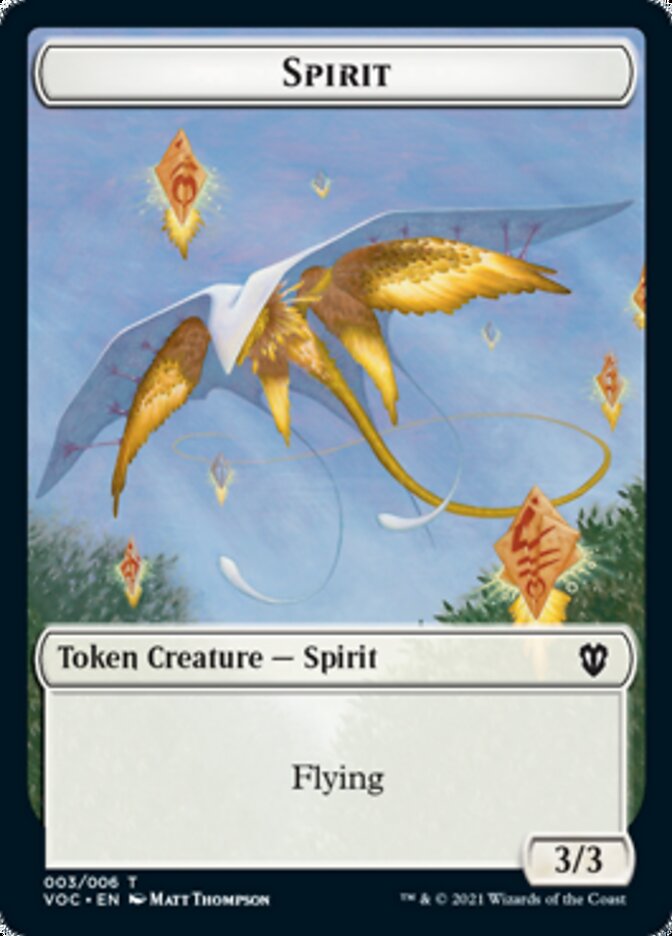 Spirit (003) // Thopter Double-sided Token [Innistrad: Crimson Vow Commander Tokens] | Impulse Games and Hobbies