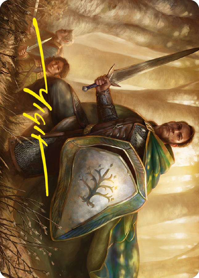 Boromir, Warden of the Tower Art Card (Gold-Stamped Signature) [The Lord of the Rings: Tales of Middle-earth Art Series] | Impulse Games and Hobbies