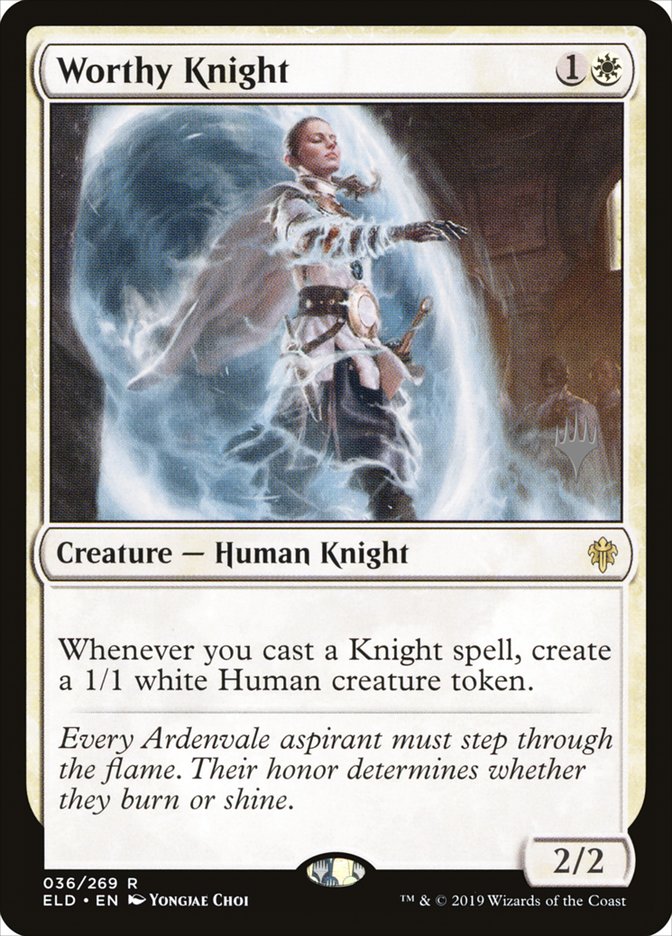 Worthy Knight (Promo Pack) [Throne of Eldraine Promos] | Impulse Games and Hobbies