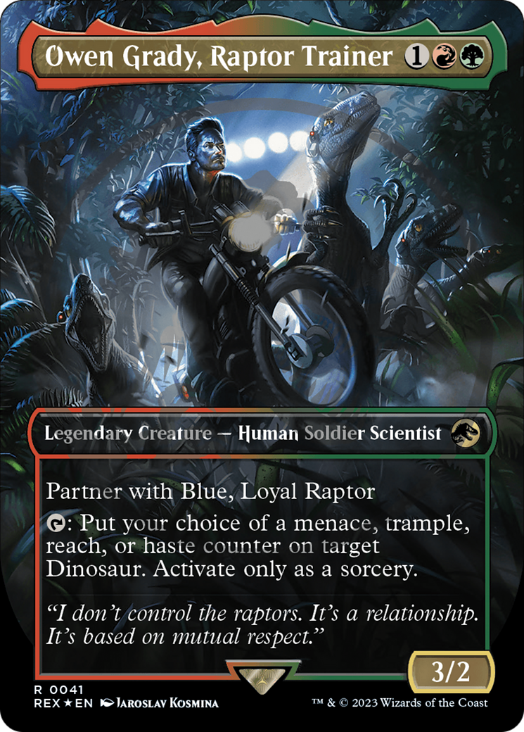 Owen Grady, Raptor Trainer Emblem (Borderless) [Jurassic World Collection Tokens] | Impulse Games and Hobbies