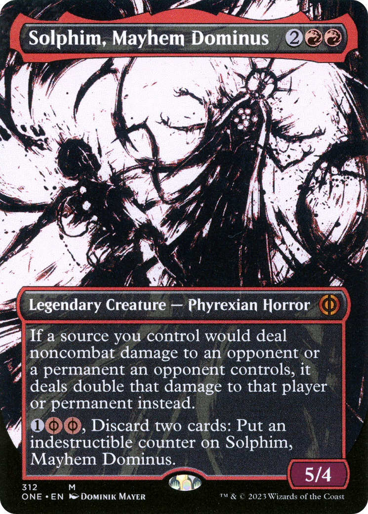 Solphim, Mayhem Dominus (Borderless Ichor) [Phyrexia: All Will Be One] | Impulse Games and Hobbies