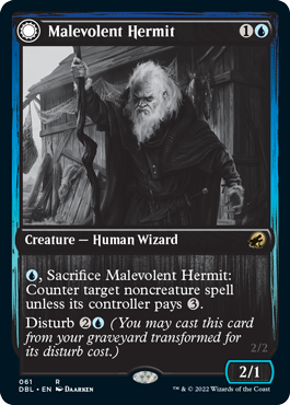 Malevolent Hermit // Benevolent Geist [Innistrad: Double Feature] | Impulse Games and Hobbies