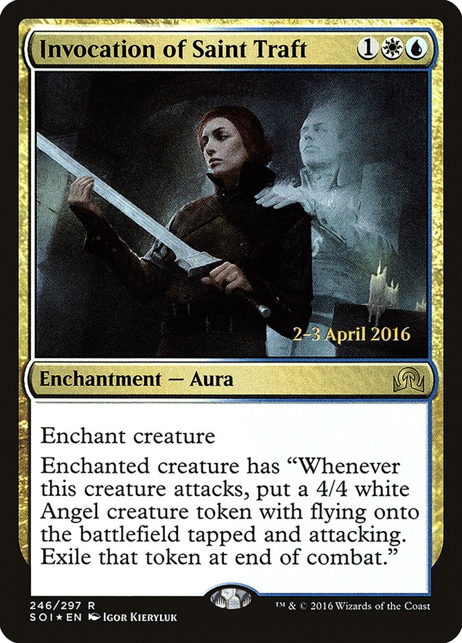 Invocation of Saint Traft [Shadows over Innistrad Prerelease Promos] | Impulse Games and Hobbies