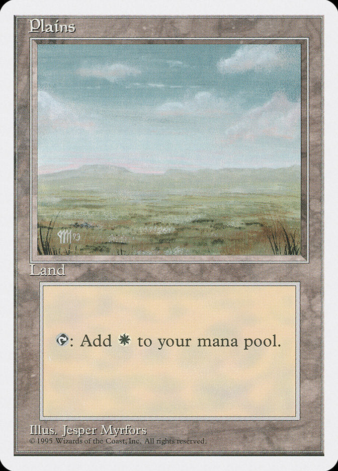 Plains (Signature on Left) [Fourth Edition] | Impulse Games and Hobbies